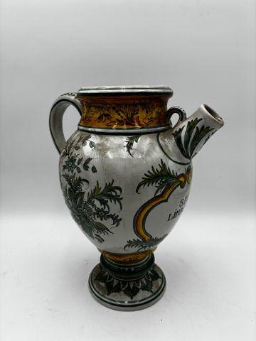 Léon WARIN à MALICORNE - Grand pot / pichet « S.P.DE LIMACIBUS » ...