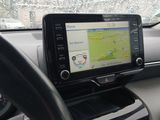a car dashboard with a gps device in it