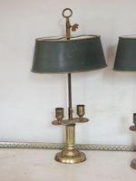 PAIRE DE PETITES LAMPES BOUILLOTTES à deux lumières en bronz… (photo 4)