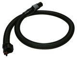 a black hose that is connected to a white background