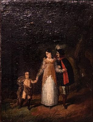 une image représentant un tableau où l'on voit un homme et une femme se tenant la main