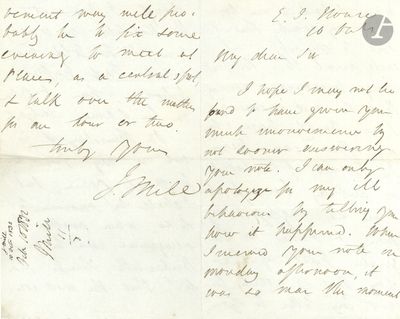 une vieille lettre manuscrite d'un homme qui écrit un poème