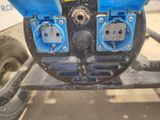 a picture of a close up of a blue machine