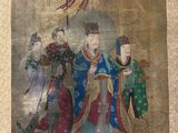an image of a painting of a group of people holding a flag