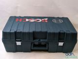 a black case that has a red and white sticker on it