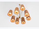an image of a chandelier made out of wood and metal