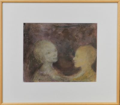 une image représentant un tableau où l'on voit deux enfants qui se regardent