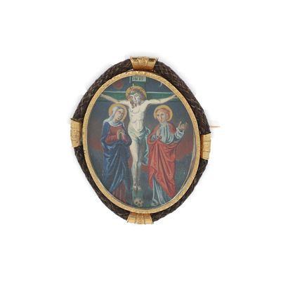 une image représentant un tableau de Jésus sur la croix, sur fond blanc