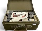 a suitcase that has a lot of items inside of it
