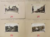plusieurs anciennes cartes postales représentant une gare avec un train qui arrive sur les voies