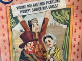a poster of a couple of people riding on a boat