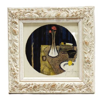 a picture of a picture of a vase with a flower in it