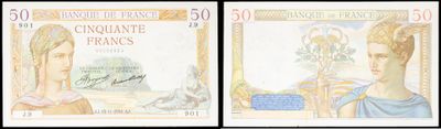 three different bank notes with a picture of a woman and a man on them