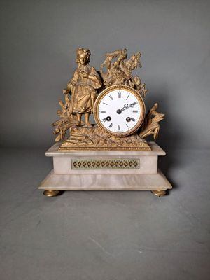 a clock that is sitting on top of a table