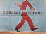 affiche de film représentant un homme marchant dans un champ avec un chien