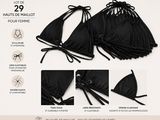 the instructions for making a triangle bikini top