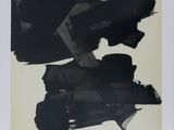 l'image d'une peinture en noir et blanc sur un mur blanc