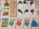 a lot of cards that are on the table