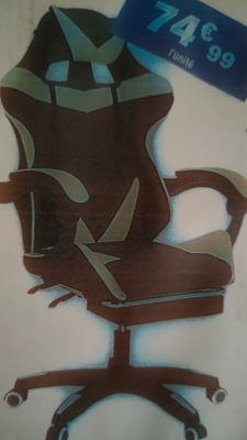 a picture of a computer chair with a price tag on it