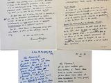trois lettres manuscrites de la mère d'une femme, dont une lettre de sa mère