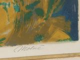 a picture of a painting of a woman in a yellow dress