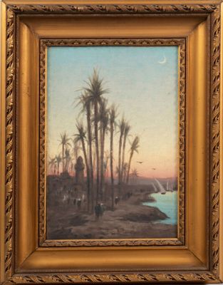 Ecole du XXe Paysage à l'oasis