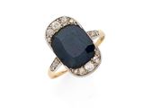 une bague en saphir et diamant