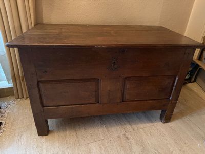 Petit coffre rustique en chêne, 106 x 56 - H 65, Lot à récup…