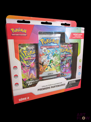 une photo d'une boîte de cartes Pokémon sur fond noir