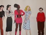 une image représentant une affiche de film sur laquelle figure un groupe de personnes debout autour de celle-ci