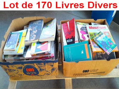 Lot de 170 Livres Divers ( 3 Cartons )