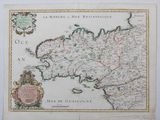 une vieille carte des îles britanniques indiquant les noms des villes