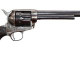 a close up of a revolver on a white background
