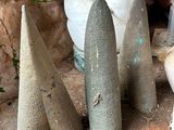 a pile of cement cones sitting on top of a table