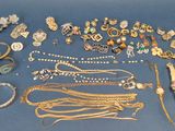 de nombreux types de bijoux différents sur un fond bleu