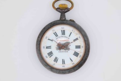 a clock that has roman numerals on the face of it