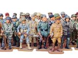 de nombreuses figurines de soldats rassemblées les unes à côté des autres