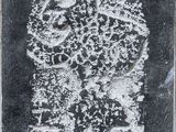 l'image d'une photo en noir et blanc représentant un crâne sur une feuille de papier