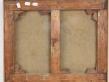 an old wooden frame with two pieces of wood on top of it