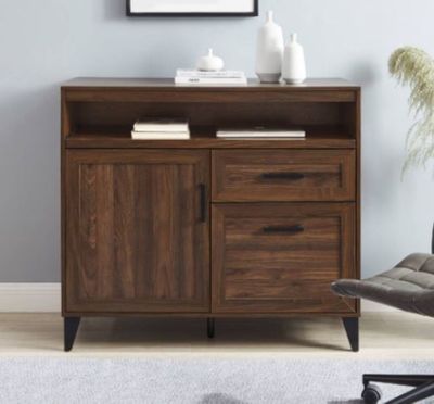 Bureau/secrétaire NORMAN WALKER EDISON, couleur noyer, 1 pla…