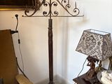 a picture of a living room with a chair and a table