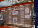 a pallet with a lot of boxes on it in a warehouse