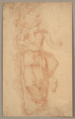 an image of a drawing of a woman holding a staff