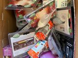 a cardboard box full of various items that are in it