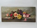 a picture of a painting of flowers on a table