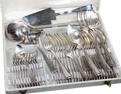 12 Fourchettes à Huîtres En Métal Argenté - Modèle Coquille - Occasion