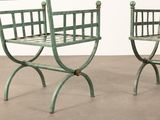 two chairs that are sitting side by side on the floor