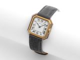 Montre-bracelet Cartier pour femme, en or 18 carats et sertie de diamants