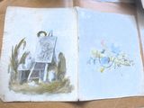 une photo d'une photo d'une maison et une photo d'un chat