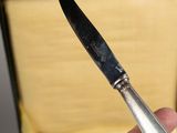 a person holding a knife in their hand in a case
